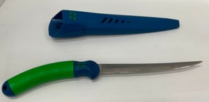 lot 518 image: XTOOLS 8 Floating Filet Knife with Belt sheath Bright Colors
