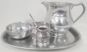 lot 504 image: Wilton Armetale Pewter Serving Pieces wTray