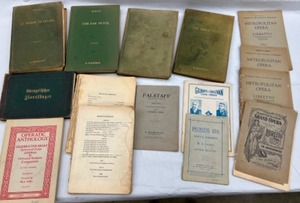 lot 583 image: Antique Lot of OPERA Books Libretto, Mozart, Falstaff & Many More