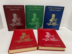 lot 598 image: Vintage 30s UNCLE WIGGILY Book Set Hard Cover Books - 5 Hard To find