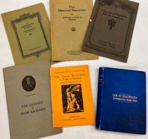 lot 607 image: Vintage Lot of Political Books From USA Founders