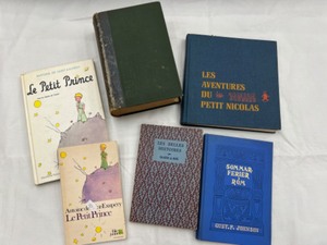 lot 618 image: Vintage Lot of FRENCH Books including a French Dictionary