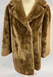 lot 646 image: Vintage 1960s Faux Fur Coat Boralba by Albrechts