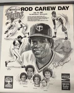 lot 677 image: Rod Crew Day Poster - July 19, 1987 - Metrodome