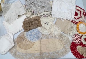 lot 684 image: Huge Lot of Vintage Handmade and Household Linens