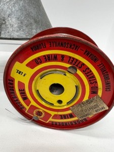 lot 696 image: Vintage Lot of Mancave items, Wire, Galvanized Funnel & BBs Grouping