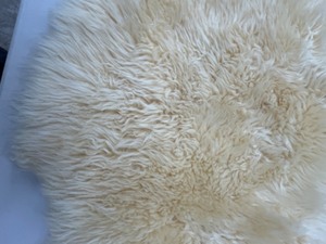 lot 697 image: Vintage BOWRON Gold Star Sheep Wool Rug