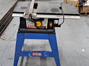lot 881 image: Ryobi 10 Portable Table Saw with Ryobi Saw Stand