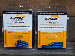 lot 1043 image: Lot of (2) A-Zoom 17 HMR Dummy Rounds 6-piece (in original packaging)