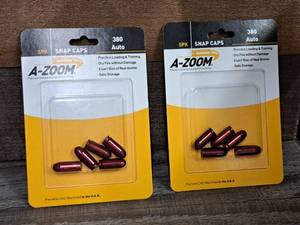 lot 1045 image: Lot of (2) A-Zoom 380 Auto Snap Caps 5-piece (in original packaging)
