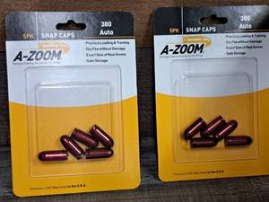 lot 1046 image: Lot of (2) A-Zoom 380 Auto Snap Caps 5-piece (in original packaging)