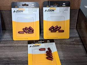 lot 1047 image: Lot of (3) A-Zoom 380 Auto Snap Caps 5-piece (in original packaging)