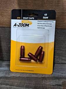 lot 1049 image: Lot of (1) A-Zoom 40 S&W Snap Caps 5-piece (in original packaging)