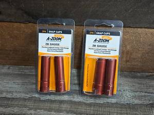lot 1051 image: Lot of (2) A-Zoom 28 Gauge Snap Caps 2-piece (in original packaging)