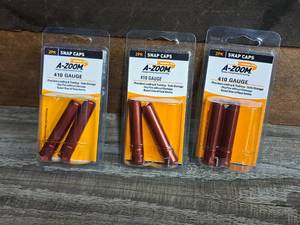 lot 1053 image: Lot of (3) A-Zoom 410 Gauge Snap Caps 2-piece (in original packaging)