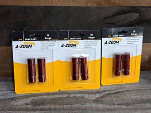 lot 1056 image: Lot of (3) A-Zoom 20 Gauge Snap Caps 2-piece (in original packaging)