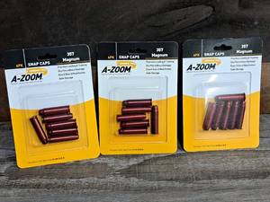 lot 1057 image: Lot of (3) A-Zoom 357 Magnum Snap Caps 6-piece (in original packaging)