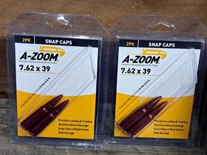 lot 1064 image: Lot of (2) A-Zoom 7.62x39 Snap Caps 2-piece (in original packaging)