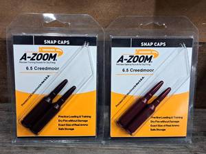 lot 1069 image: Lot of (2) A-Zoom 6.5 Creedmoor Snap Caps 2-piece (in original packaging)