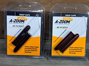 lot 1075 image: Lot of (2) A-Zoom 45-70 GOVT Snap Caps 2-piece (in original packaging)