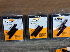 lot 1076 image: Lot of (3) A-Zoom 45-70 GOVT Snap Caps 2-piece (in original packaging)