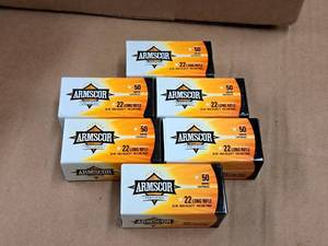 lot 678 image: Lot of (6 Boxes) Armscor Precision 22 Long Rifle 36 gr Hollow Point Rimfire High Velocity Cartridges 50-count