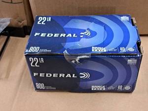lot 693 image: Lot of (1 Box) Federal Range Pack 22 Long Rifle 40 gr Rimfire Cartridges 800-count