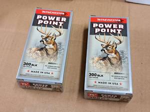 lot 699 image: Lot of (2 Boxes) Winchester Power Point 300 BLK 150 gr Ammo Rounds 20-count