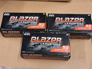 lot 704 image: Lot of (3 Boxes) Cci Blazer 44 Magnum 240 gr Aluminum Case Jacketed Hollow Point  Centerfire Cartridges 50-count