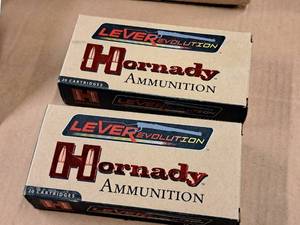 lot 705 image: Lot of (2 Boxes) Hornady Leverevolution 45-70 GOVT 325 gr FTX Cartridges 20-count