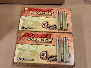 lot 706 image: Lot of (2 Boxes) Barnes Vor-TX 45-70 GOVT 300 gr TSX FN Centerfire Cartridges 20-count
