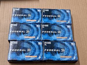 lot 768 image: Lot of (6 Boxes) Federal Power Shok 12 Gauge 2-34 1oz Rifled Slug Shotshells 5-count