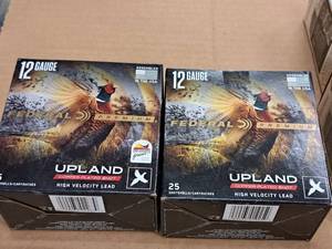 lot 770 image: Lot of (2 Boxes) Federal Premium Upland 12 Gauge 2-34 1-14oz 7-12 Shot Copper Plated Shot High Velocity Lead Shotshells 25-count