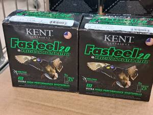 lot 776 image: Lot of (2 Boxes) Kent Fasteel 2.0 Precision Plated Steel 12 Gauge 2-34 1-116oz 2 Shot Ultra High Performance Shotshells 25-count