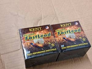 lot 794 image: Lot of (2 Boxes) Kent Ultimate FastLead Diamond Shot 20 Gauge 2-34 1oz 6 Shot High Performance Shotshells 25-count