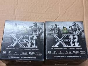 lot 818 image: Lot of (2 Boxes) Hevi-Shot Hevi XII 20 Gauge 3 78oz 4 Shot 12 Density Tungsten Shotshells 25-count