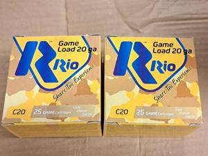 lot 829 image: Lot of (2 Boxes) Rio Game Load 20 Gauge 2-34 78oz Slug Shot Game Cartridges 25-count
