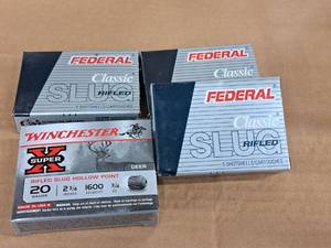 lot 811 image: Lot of (4 Boxes) 20 Gauge 2-34 34oz Shotshells 5-count