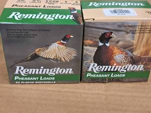 lot 808 image: Lot of (2 Boxes) Remington Pheasant Load 20 Gauge 2-34 1oz 4 Shot Plastic Shotshells 25-count