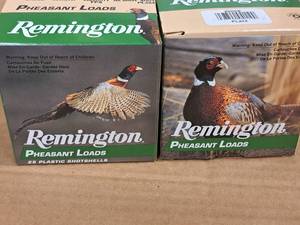 lot 807 image: Lot of (2 Boxes) Remington Pheasant Load 20 Gauge 2-34 1oz 4 Shot Plastic Shotshells 25-count