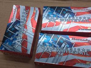 lot 974 image: Lot of (3 Boxes) Hornady American Whitetail 6.5 Creedmore 129 gr Interlock Centerfire Cartridges 20-count