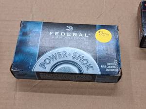 lot 946 image: Lot of (1 Box) Federal Power-Shok 270 WIN 130 gr Soft Point Rifle Cartridges 20-count