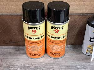lot 1135 image: Lot of (2) Hoppes No. 9 Lubricating Oil 4-oz Aerosol Can