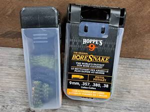 lot 1158 image: Lot of (2) Hoppes No. 9 9mm, .357, .380, .38 Caliber Bore Snake