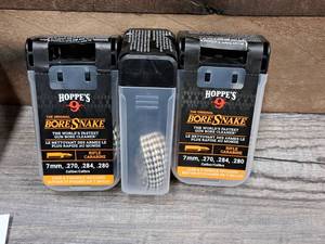 lot 1165 image: Lot of (3) Hoppes No. 9 7mm, .270, .284, .280 Caliber Bore Snake
