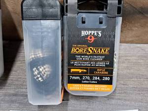 lot 1166 image: Lot of (2) Hoppes No. 9 7mm, .270, .284, .280 Caliber Bore Snake