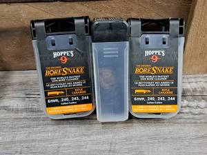 lot 1169 image: Lot of (3) Hoppes No. 9 6mm, .240, .243, .244 Caliber Bore Snake
