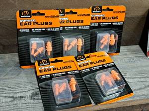 lot 1228 image: Lot of (5) Walkers 25dB NRR Corded Earplugs 2-piece