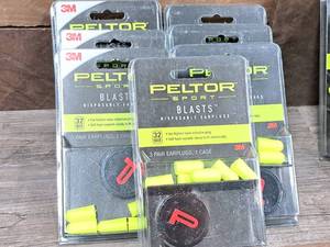 lot 1230 image: Lot of (7) 3M Peltor Sport Blasts 32dB NRR Disposable Earplugs 3-piece