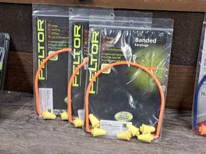 lot 1237 image: Lot of (3) 3M Peltor 28dB NRR Banded Earplugs
